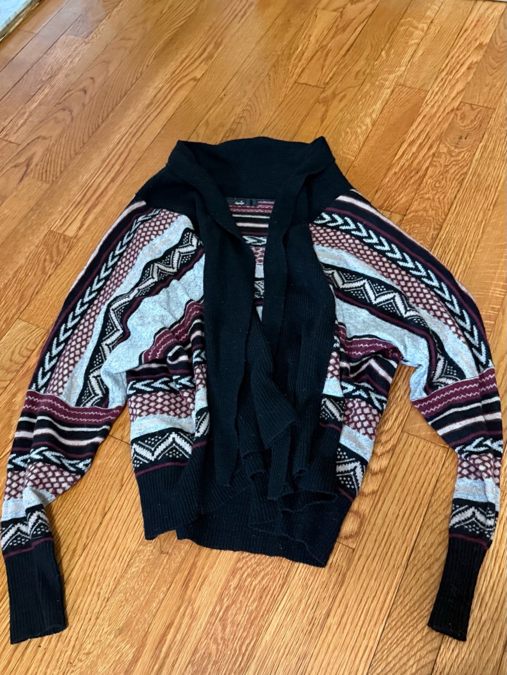 Vintage Papaya Open Front Knit Cardigan – Ladies Large